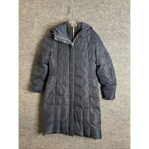 Cole Haan Signature Womens Puffer Coat Packable Down Black Parker Zip Up Large